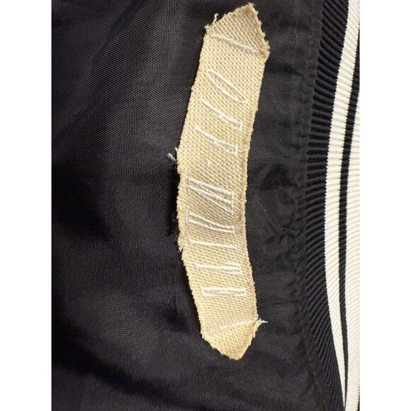 Off-White Black & White Striped Varsity Jacket S Virgin Wool Blend - Picture 4 of 14